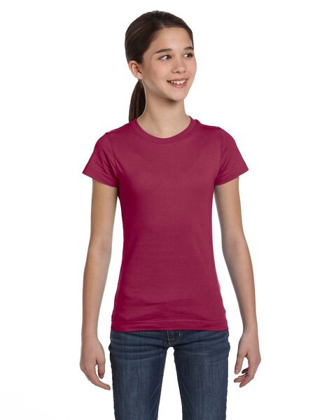 LAT 2616 - Girls Fine Jersey Longer Length T-Shirt